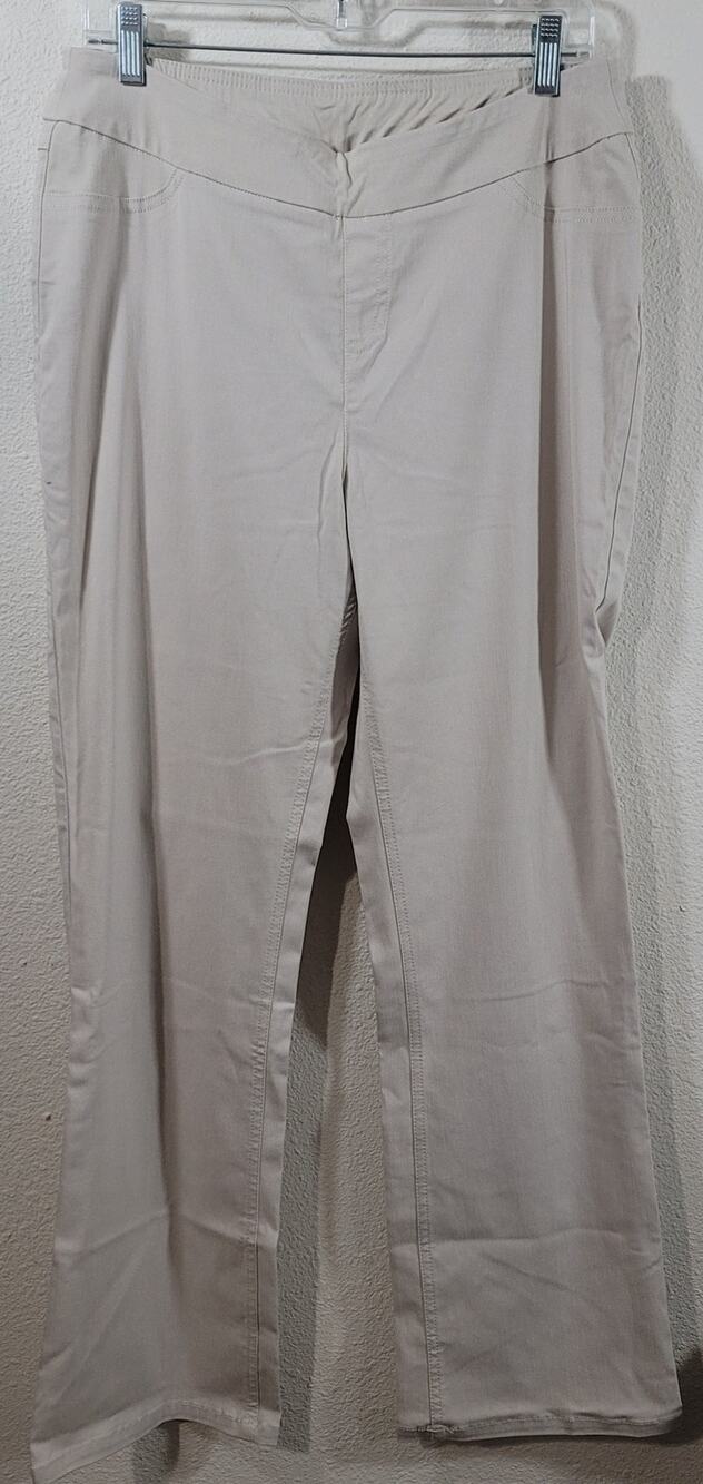 Soft Surroundings Tan Beige Boot Cut Stretch Pants Medium New Without Tags Soft